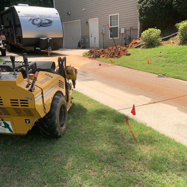 new water line installation in a residential property hiram ga